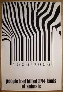 Ukrainian Original Silkscreen Exhibit POSTER People killed animals Save nature - Picture 1 of 4