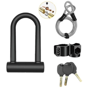 Bike Lock Electric Scooter Lock Heavy Duty Motorcycle Safety Anti-theft U Locks - Picture 1 of 12