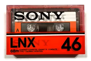 SONY LNX 46 audio cassette blank tape sealed Made in Japan Type II Rare - Picture 1 of 2