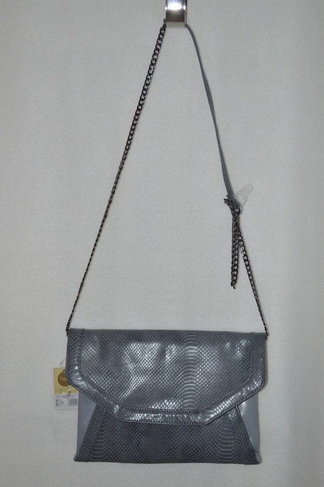 Women's Limited Edition Envelope Grey Clutch Foldover Crossbody NWT - Image 1 of 1