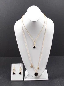 I Creative Cross Tono Collar Oro Pendientes Perforados Conjunto Hecho a Mano Artesano - Imagen 1 de 12