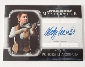 STAR WARS MISTY LEE ORIGINAL AUTO SIGNED MASTERWORK PRINCESS LEIA ORGANA psa bgs - Foto 1 di 4