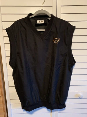 Chaleco de golf con ojos de serpiente talla XL cuello en V pulóver para hombre bordado logotipo negro Foto 1 de 4