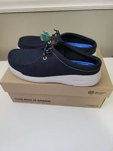 Clarks Men's Driftlite Surf Navy Canvas Extreme Comfort Slip on Size 11 M New - Picture 1 of 11
