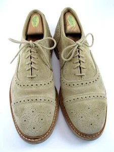 Allen Edmonds "STRANDMOK" Men's Suede Cap-Toe Oxfords 8.5 E Camel (499N) - Picture 1 of 11