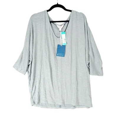 Market & Spruce Shirt Women's XXL Green Knit 3/4 Dolman Sleeve Blouse NWT - Image 1 of 4