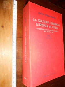 LIBRO:LA CULTURA GIURIDICA EUROPEA IN ITALIA VOL.1-2-inDici  REPERTORIO - Picture 1 of 4
