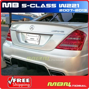 Trunk Spoiler For Mercedes Benz S-Class 4dr 2007-2013 Painted 799 White Metallic - Picture 1 of 2