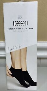 WOLFORD Women's Sneaker Cotton Socks, White or Black 2 Sizes NEW