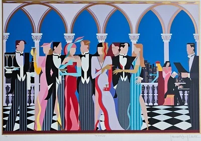 Serigrafia Giancarlo Impiglia The Joy of Life assinada à mão NYC Art Deco 45/300 arte - Imagem 1 de 4