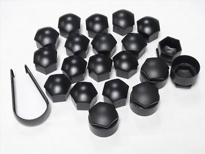 GENUINO 17mm AUDI A1 A3 A4 A5 A6 Q5 A8 TUERCA RUEDA TORNILLOS TAPAS BLOQUEO NEGRO Foto 1 de 4