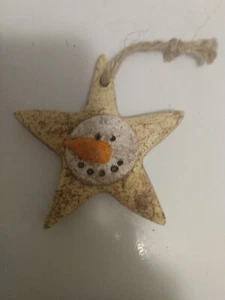 Adorno estrella muñeco de nieve - Imagen 1 de 2