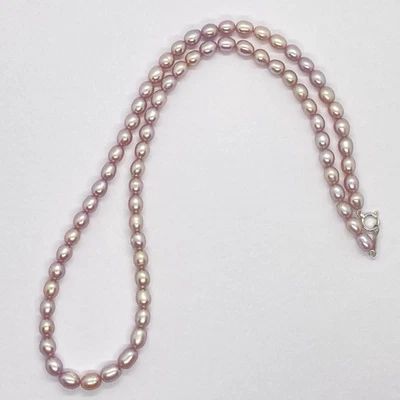 TASAKI Necklace Freshwater Pearl Pink Purple 14K White Gold with Certificate - Image 1 of 4