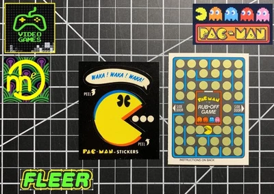 1980 Fleer Pac-Man - Sticker #1 Waka! Waka! Waka! + Rub-Off Card - Image 1 of 4