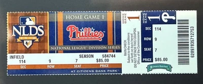 Roy Halladay Phillies No-Hitter NLDS Game 1 Playoff Full Ticket Stub 10/6/2010 - Image 1 of 2