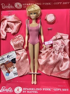 Barbie 1964 sparkling pink gift set 50th Anniversary Repro Doll - New In Box ๐ธ - Picture 1 of 24