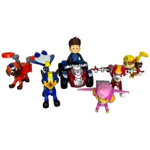 Paw Patrol Lot Action Pack Pup Figures Rocky Skye Marshall Rubble Zuma and Ryder - Picture 1 of 2