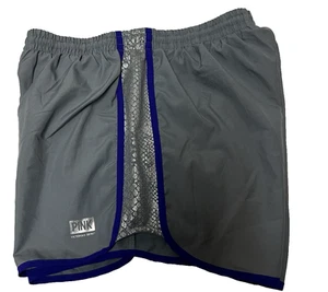 PINK Victoria's Secret Shorts Sz M Snakeskin Panel Pull On Athletic Running Gray - Picture 1 of 9