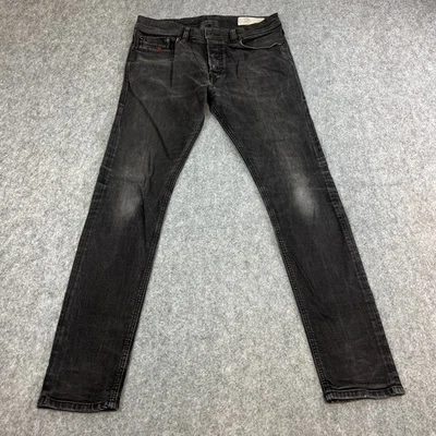 Pantalones de mezclilla Diesel Tepphar para hombre ajustados 32 32 gris lavado oscuro elásticos 0674N Foto 1 de 4