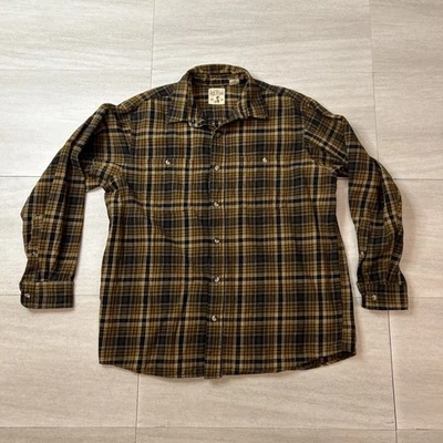 Camisa de franela a cuadros marrón manga larga Red Head Brand Co para hombre talla XL Foto 1 de 4