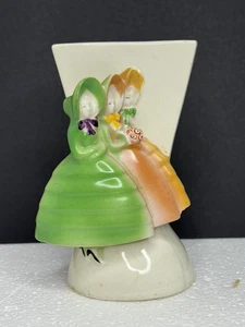 Coppia di vasi da fuoriuscita Goebel vintage anni 40 abbinati 3 donne - Foto 1 di 6