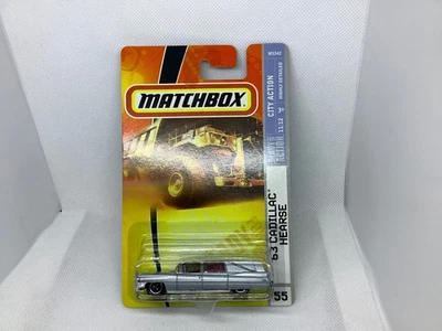 Coche fúnebre Cadillac Matchbox 2008 plateado 1963 Foto 1 de 2