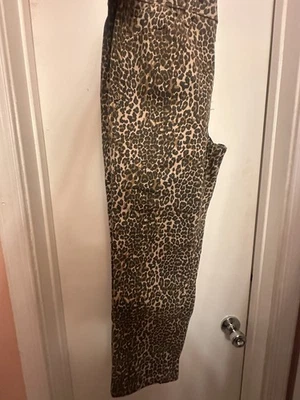Maurices Leopard 12 High Rise Leopard Straight Jean short  - Image 1 of 4