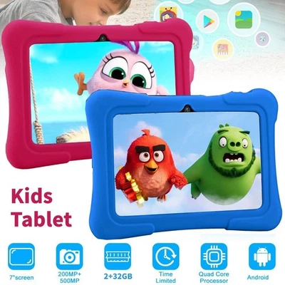 NEW Kids Tablet 7 Inch, Android, 2GB+32GB Storage, Bundle, WIFI, Free Case UK - Image 1 of 4