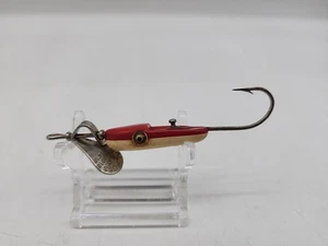 Wiggler orientale vintage Al Foss n. 4 occhi in vetro e finitura rosso e bianco - Foto 1 di 3