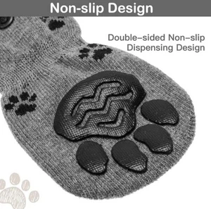 Anti-Slip Dog Socks Paws Stop Licking Adjustable Pet Paw Protection Sock 2 Sets - Picture 1 of 6
