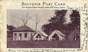 Postcard MA Boston New England Baptist Hospital Section of Field Hosp. 1907 - Picture 1 of 2