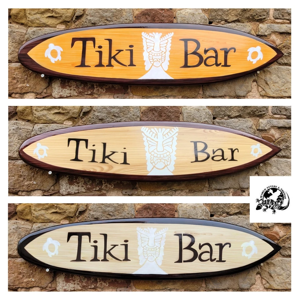 Dekosurfboard 130 cm aus Holz Surfbrett surfen Surfboard Riesen Auswahl im Shop - Bild 1 von 1