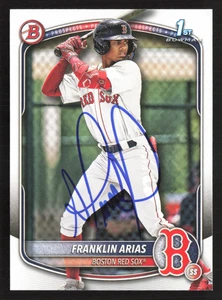 Franklin Arias Signed 2025 1st Bowman Prospects Card # BP-67 Boston Red Sox 4 - Picture 1 of 2