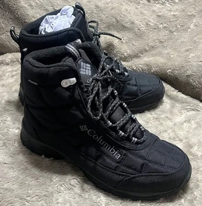 Columbia Firecamp Boots Black Waterproof OmniGrip BM5841-012 Mens Size 7.5 NEW - Picture 1 of 23
