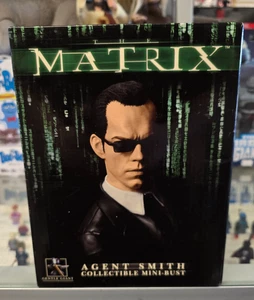 The Matrix 6'' AGENT SMITH MINI-BUST Series 1 LE Gentle Giant READ - Picture 1 of 16