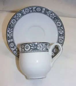 Juego de platillos taza vintage Sango China Japón Navarro gris diseño floral 1-e - Imagen 1 de 3