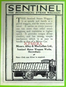 SENTINEL 'Steam Waggon' Trucks WW1 ADVERT #5 Small Vintage Print Ad 683/17 - Picture 1 of 1