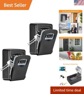 Heavy-Duty Wall Mounted Key Lock Box - Combination Security for Indoor & Outdoor - Picture 1 of 6