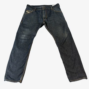 Diesel Krooley Jeans Mens 34 30 Tapered Fit Dark Wash Blue Neppy Cotton 0088Z - Picture 1 of 13