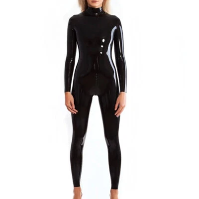 Nuovo body 100% lattice gomma gomma black suit fullbody catsuit 0,4 mm S-XXL - Immagine 1 di 4