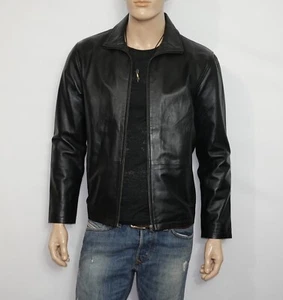No Brand (John Varvatos Style) Lederjacke in Schwarz Größe L Made in India - Bild 1 von 13