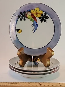 Noritake N3401 Glanz 6" Brot/Butter Teller handbemalt Papagei & Hibiskus 4S EUC - Bild 1 von 12