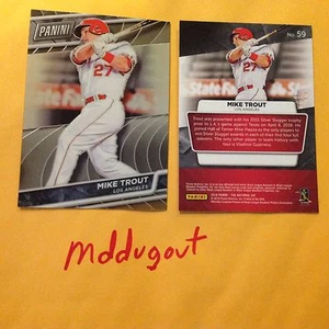 Mike Trout #59 Angels Legende MVP 2016 Panini National Vip Gold Chrom Basis - Bild 1 von 1