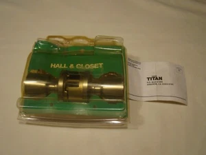 Vtg Kwikset Titan Hall & Closet Satin Nickle Door Knob NIP - Picture 1 of 9