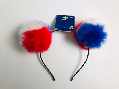 Fourth of July Headband Pom Poms Red/White/Blue - Image 1 of 2