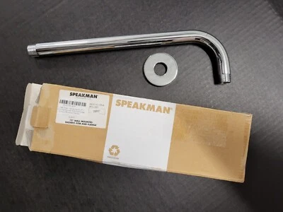 Speakman S-2571 12" brazo de ducha montado en la pared y brida CROMO nuevo, nuevo en caja Foto 1 de 4