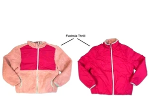 Member's Mark Mädchen Passform Full-Zip Fleece Wendejacke Größe 14-16 rosa - Bild 1 von 6