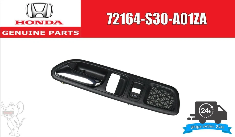 HONDA GENUINE PRELUDE DRIVER SIDE INNER DOOR HANDLE 72164-S30-A01ZA OEM - Image 1 of 4