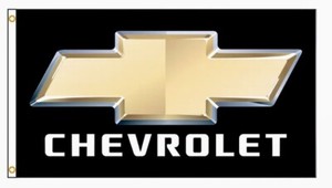 Brand New Quality- Genuine Chevrolet Gold Bowtie Flag- 60 x 90cm