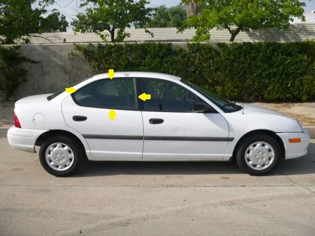 95-99 DODGE NEÓN SEDÁN PASAJERO PUERTA TRASERA DERECHA VENTANA CRISTAL SOLAMENTE Foto 1 de 1